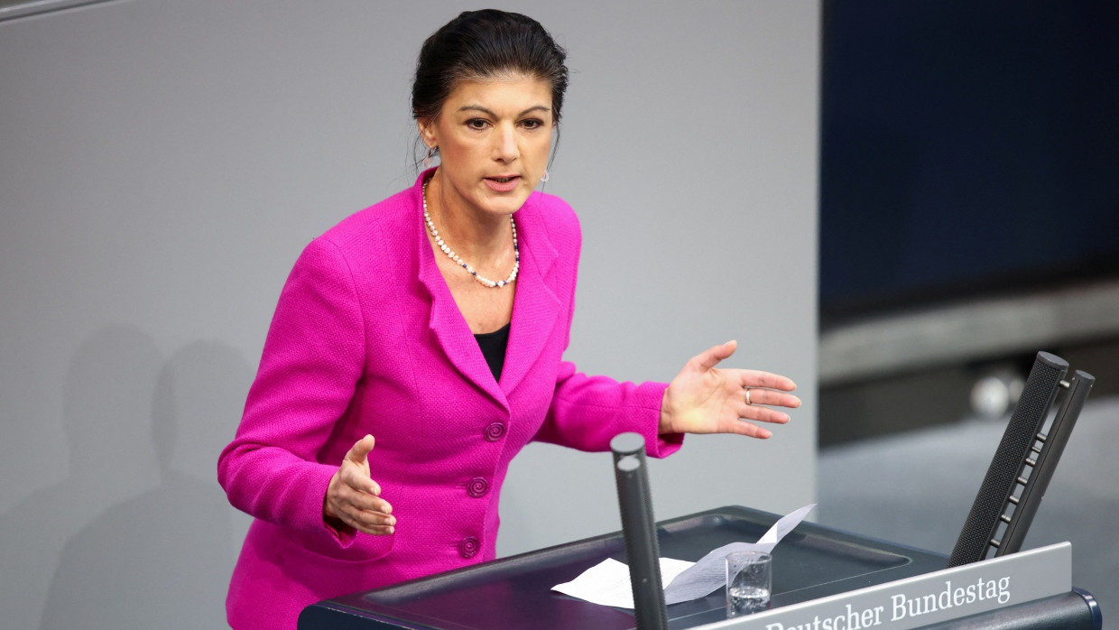 Sahra Wagenknecht am Donnerstag im Bundestag