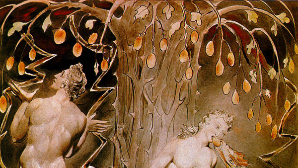 Nahm ein Traum den Sündenfall vorweg? Oder hinterließ der böse Gedanke keine Spur? Illustration von William Blake zu John Miltons „Paradise Lost“