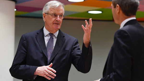 Michael Barnier am Dienstag im Gespräch mit Michael Clauss, dem Ständigen Vertreter Deutschlands bei der EU