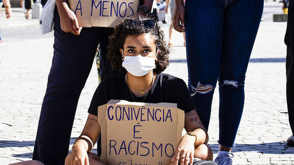 Demonstration gegen Rassismus im August nach der Ermordung des schwarzen Schauspielers Bruno Candé.