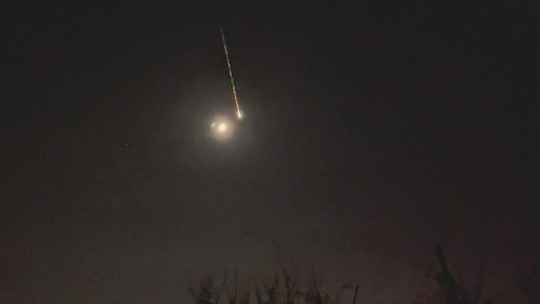 Asteroid über Nennhausen bei Berlin.
