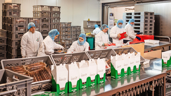 Die Wurstproduktion des Fleischereibetriebs Börner-Eisanacher in Göttingen