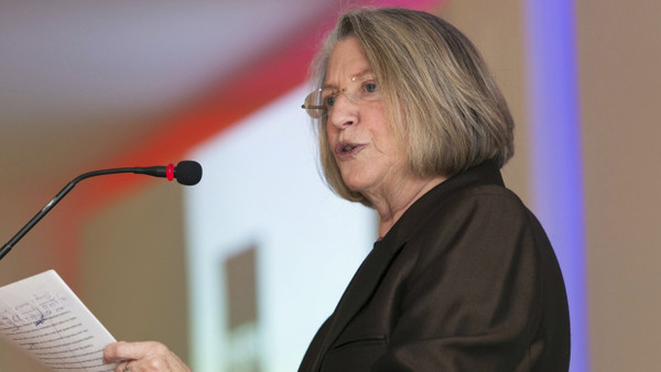 Die Philosophin Nancy Fraser, hier bei einer Veranstaltung der Einstein Foundation, Berlin.