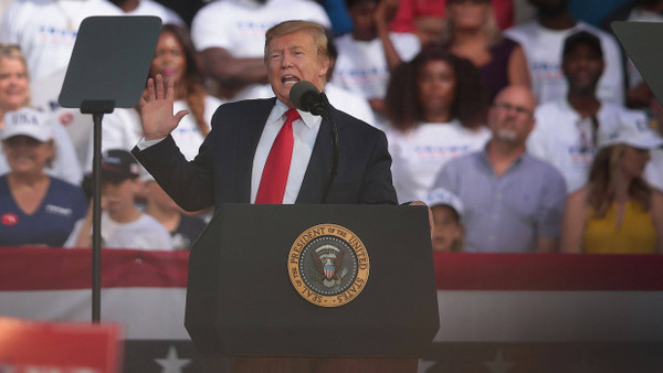 Amerikas Präsident Donald Trump auf einer Wahlkampfveranstaltung in Florida.