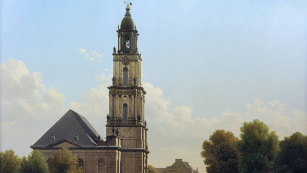 Garnisonkirche Potsdam, 1827 gemalt von Carl Hasenpflug.