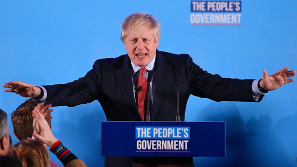Triumphaler Wahlsieg: Boris Johnson am Freitagmorgen in London