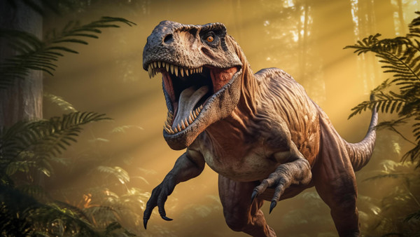 T. rex als schreckliches Monster in „Jurassic Park“