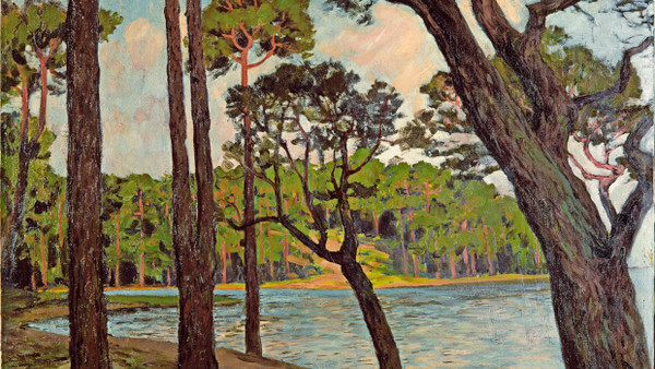 Walter Leistikow (1865–1908) konnte so malen, dass Berlin nicht wie Berlin, sondern ein bisschen nach Frankreich aussah: hier sein “Grunewaldsee”, 1902.