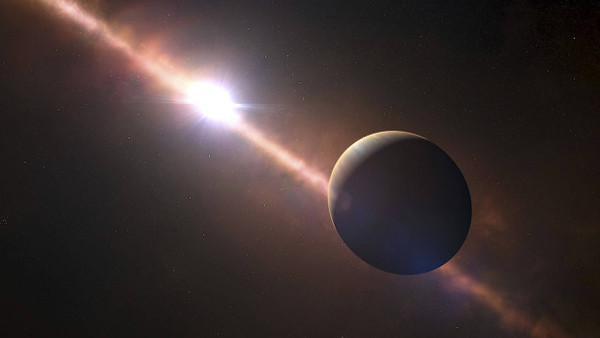 Ein Exoplanet kreist um den Stern Beta Pictoris.