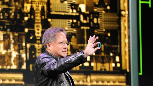 Nvidia-Chef Jensen Huang stellt einen neuen Chip vor.