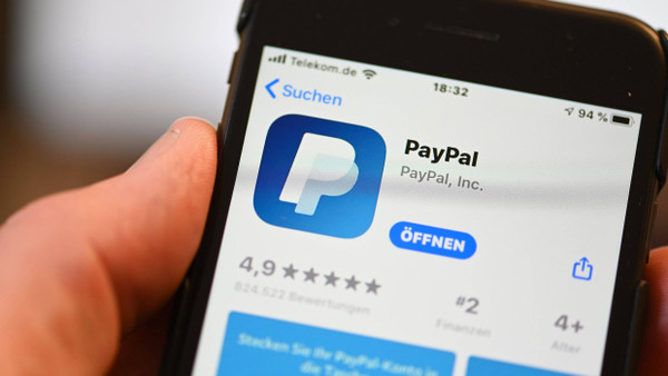 Die Paypal-App ist auf einem Mobilfunkgerät