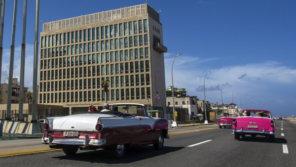 Die amerikanische Botschaft in Havanna im Jahr 2017