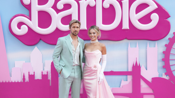 Die Schauspieler Ryan Gosling und Margot Robbie bei der Premiere von „Barbie“ in London