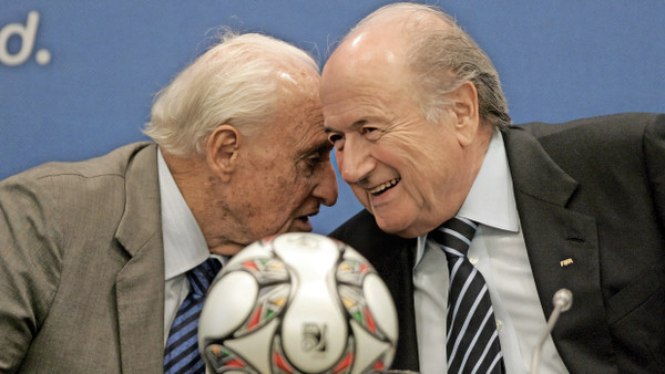 Zwei, die einander verstehen: João Havelange und sein Nachfolger an der Spitze der FIFA, Joseph Blatter