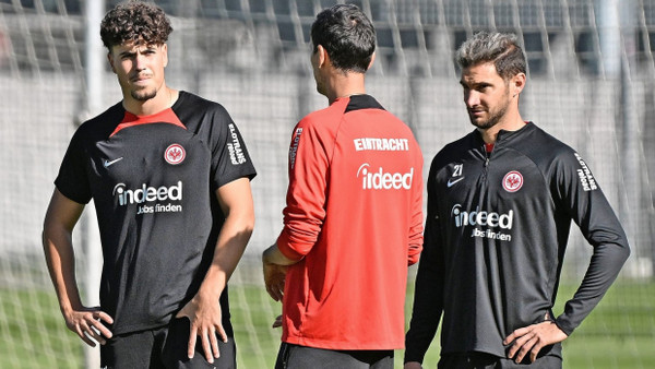 Mehr Biss: Noel Futkeu und Nacho Ferri (von links) nutzen die Chance, die ihnen Dino Toppmöller bietet, während Lucas Alario (rechts) unmotiviert wirkt.