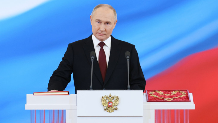 Sieht „die Richtigkeit des Kurses des Landes bestätigt“: Wladimir Putin am 7. Mai 2024 in Russland
