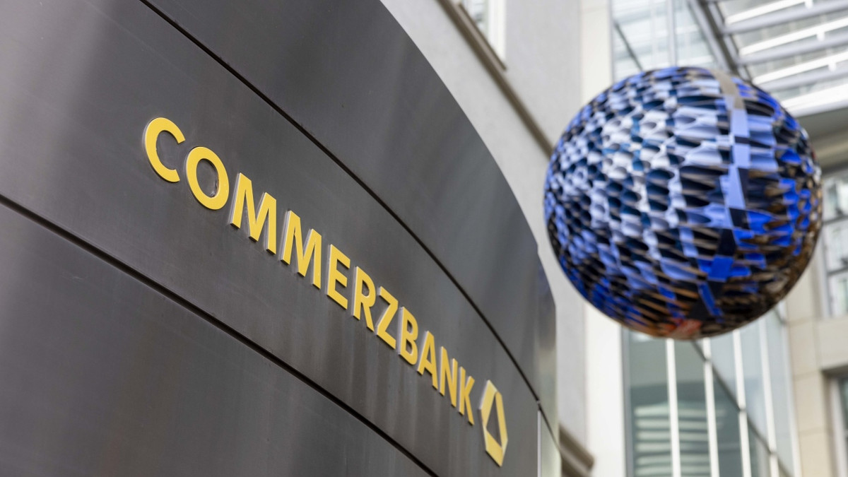 Die Lobby der Commerzbank-Zentrale in Frankfurt am Main.