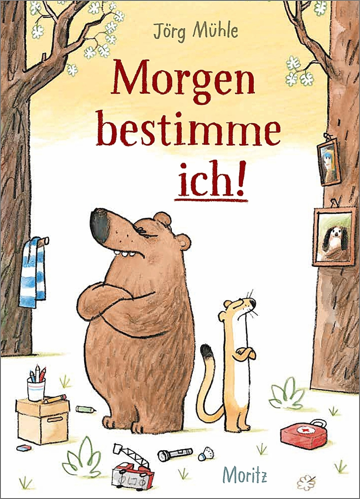 Jörg Mühle: „Morgen bestimme ich!“. Moritz Verlag, Frankfurt 2024. 32 S., geb., 14,– €. Ab 4 J.