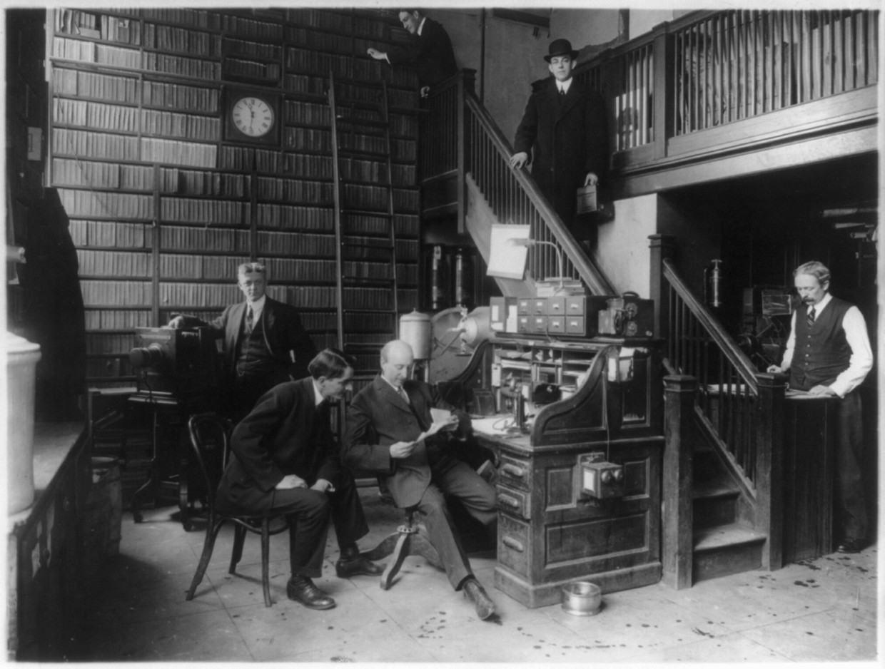 Bains Kunden bei der Arbeit: die Bildredaktion der „New York World“ 1909