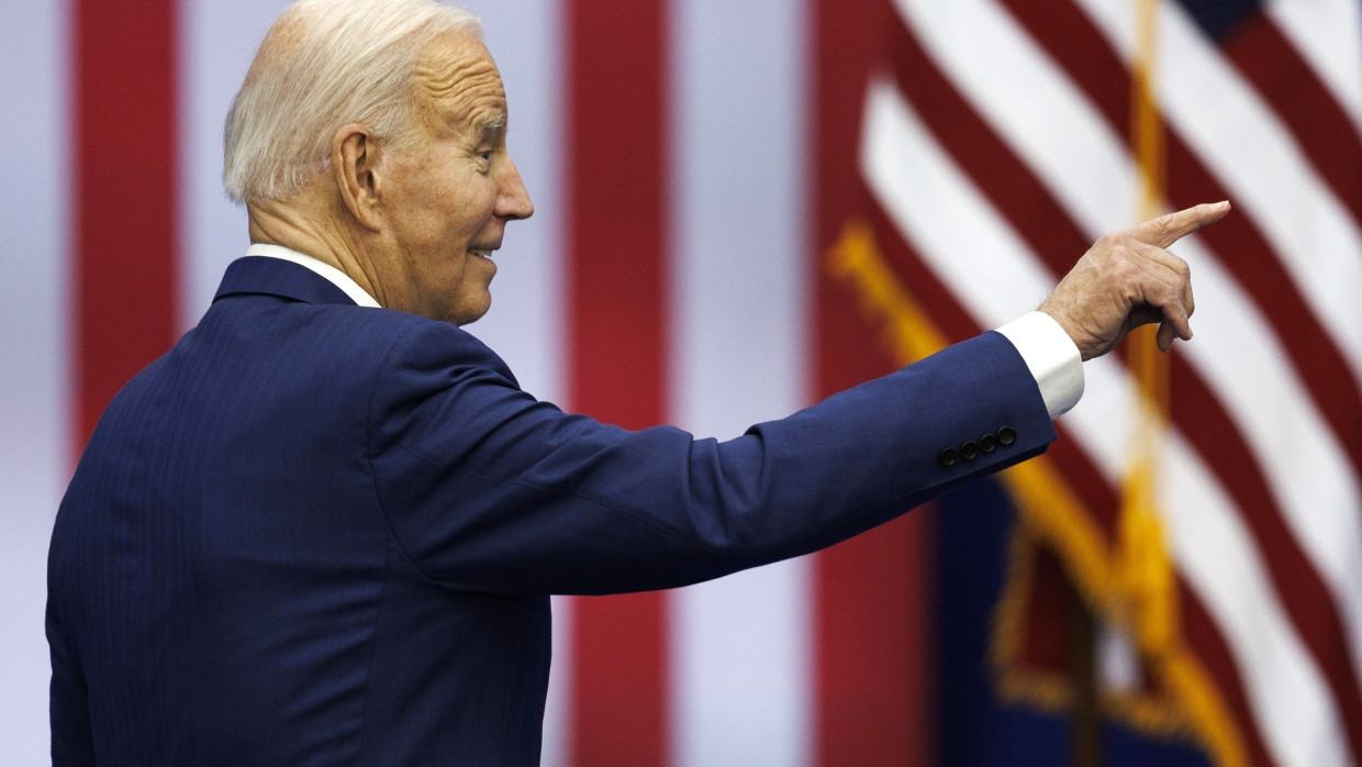 Joe Biden am Montag in New Hampshire