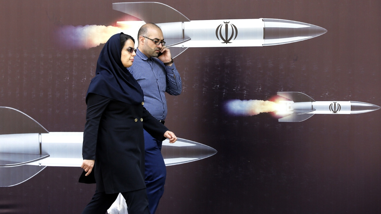 Irans Vergeltungswaffen: Straßenszene in Teheran am 19. April 2024