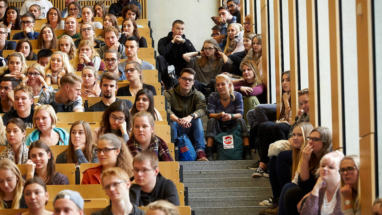 So voll ist es auch nicht immer im Hörsaal.