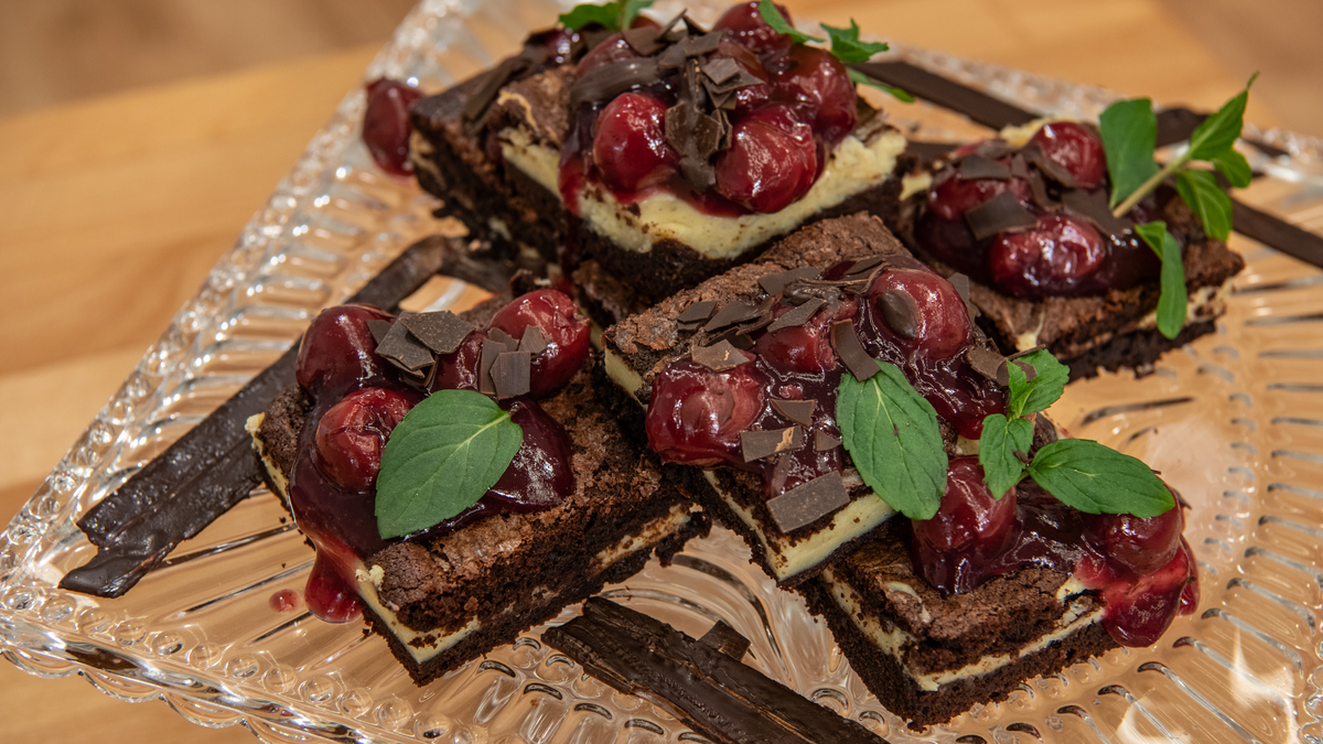 Kirsch-Frischkäse-Brownies