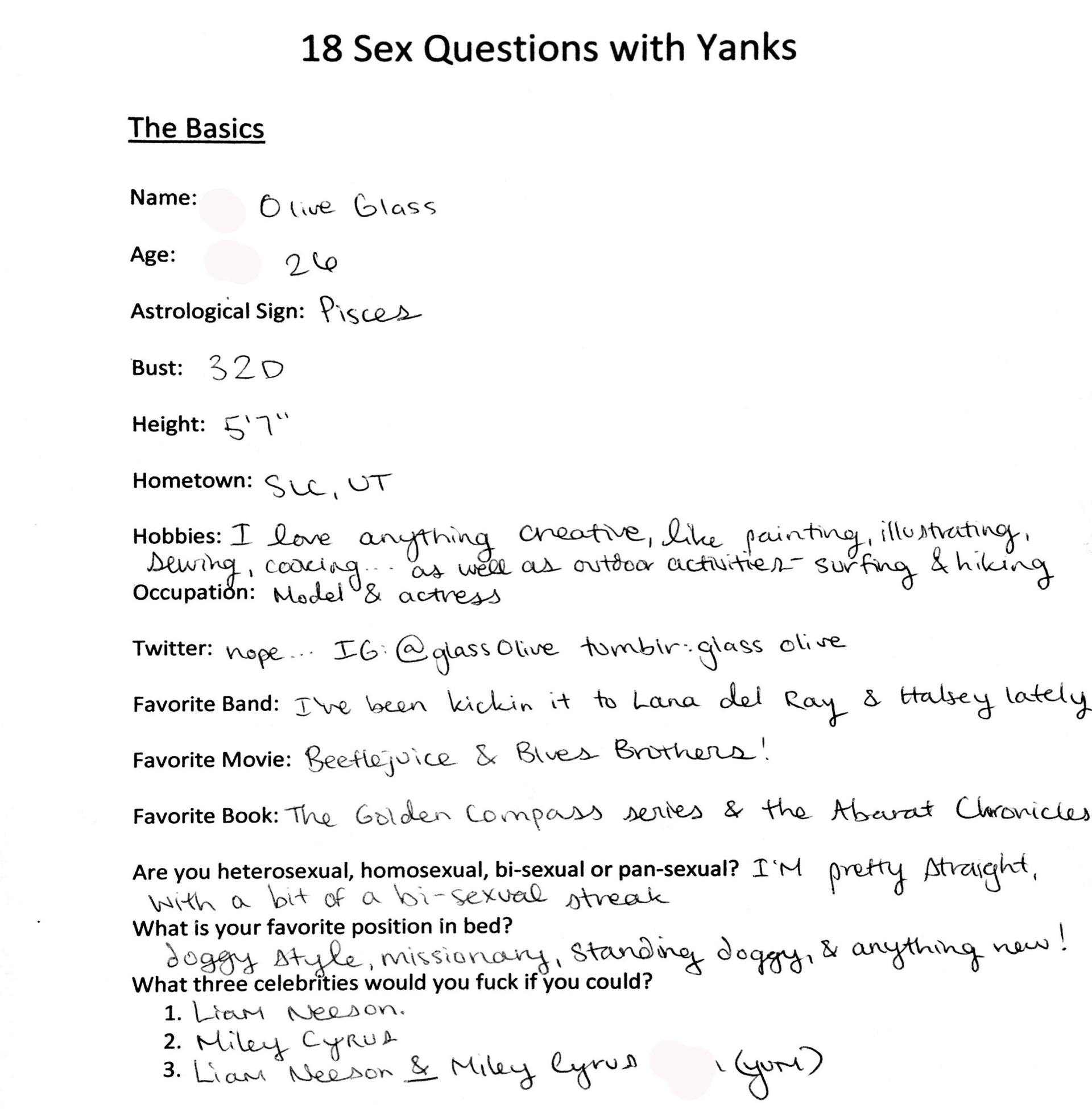 Yanks Masturbation Biography