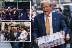 Trump delivers pizzas to Midtown firehouse