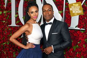 Nicolette Robinson (L) and Leslie Odom Jr. attend the 70th Annual Tony Awards