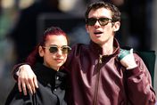 ua Lipa and Callum Turner keep close on a stroll in New York 