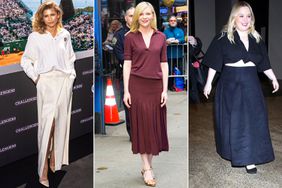 Zendaya, Kirsten Dunst and Nicola Coughlan Two-Piece V-Neck Skirt Set