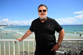 BURLEIGH HEADS, AUSTRALIA - JANUARY 28: Australian actor and AACTA President, Russell Crowe poses for photos during a media call on the Gold Coast on January 28, 2023 in Burleigh Heads, Australia. It has been announced that the AACTA, Australian Academy of Cinema and Television Arts, awards will be held on the Gold Coast for the next three years. (Photo by Dan Peled/Getty Images)