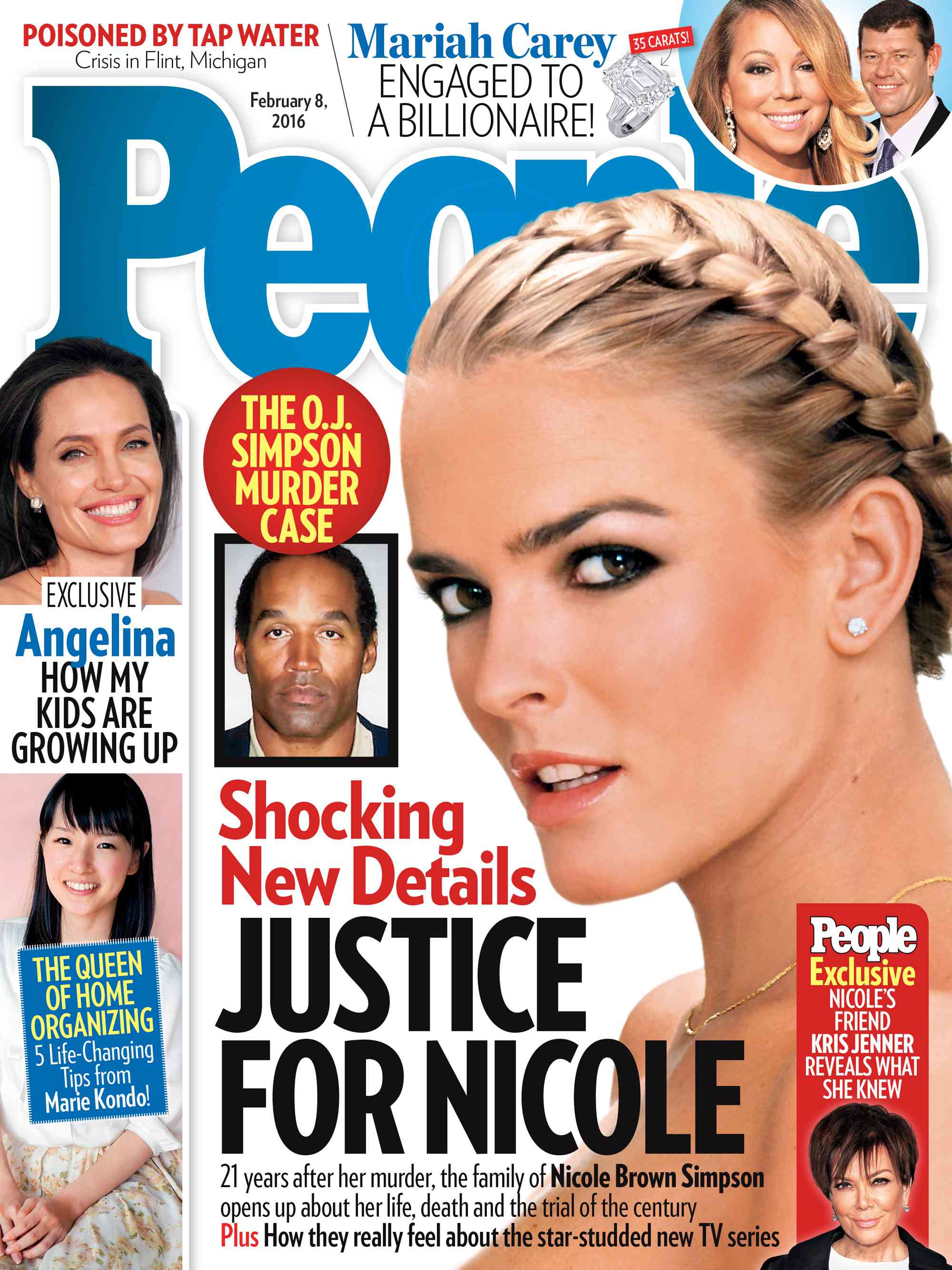 People Magazine February 8, 2016. Nicole Brown Simpson.