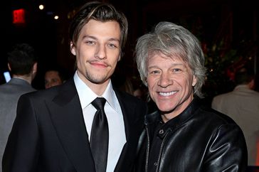 Jake Bongiovi and Jon Bon Jovi attend the Damsel World Premiere on March 01, 2024 in New York City.