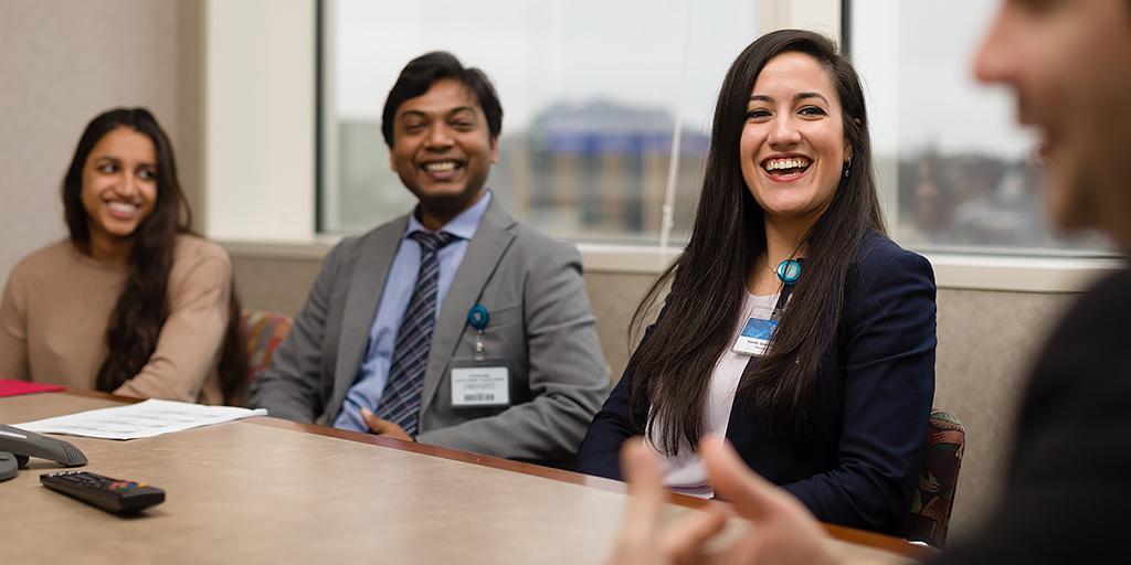 Mayo Clinic graduate students in a meeting