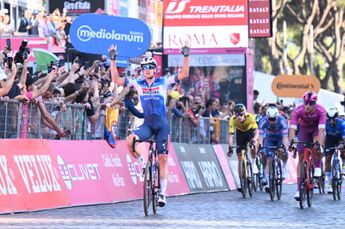 Gladiatoren in Rome: Merlier wint slotrit Giro op de klinkers, Milan na dolle achtervolging tweede