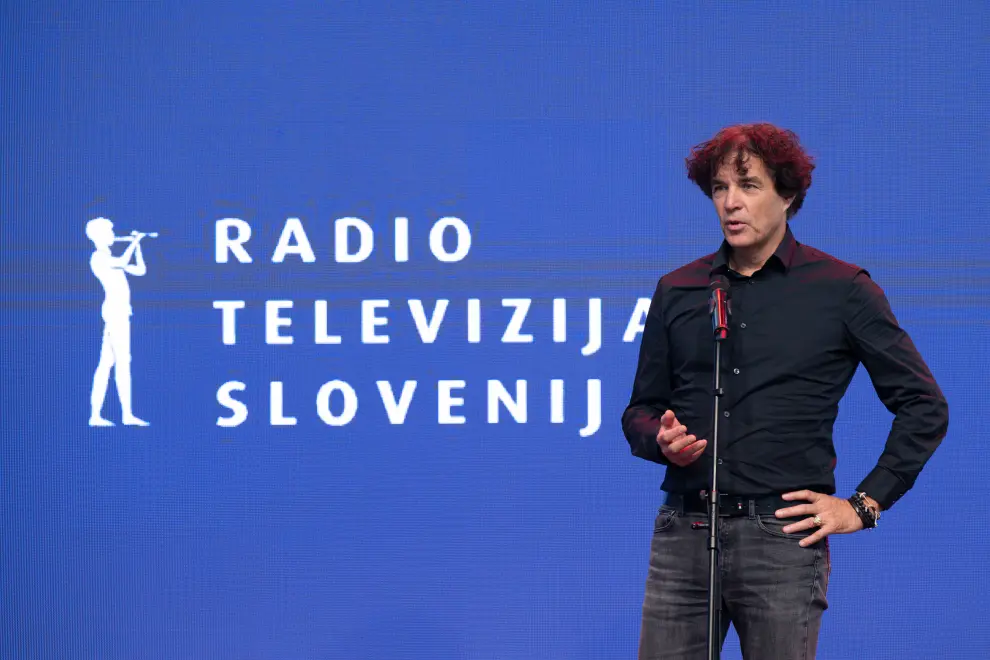 Zvezdan Martić steps down as chairman of the board of RTV Slovenija, the country's public broadcaster. Photo: Katja Kodba/STA