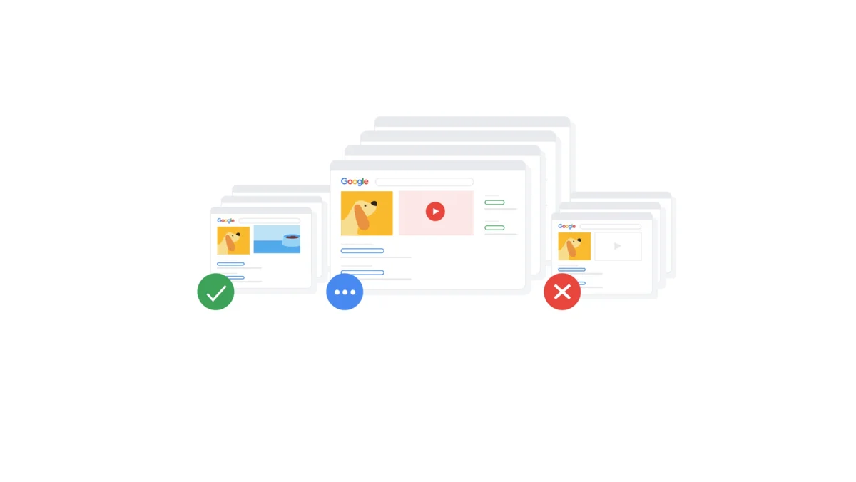 A visual depiction of side-by-side tests that Search quality raters undertake to help us improve Search.