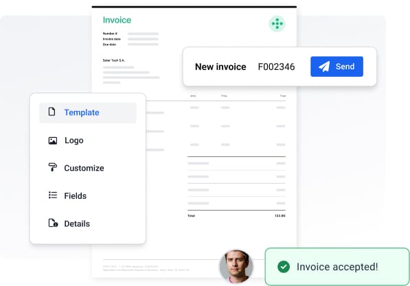 Create personalized invoices in just a few clicks