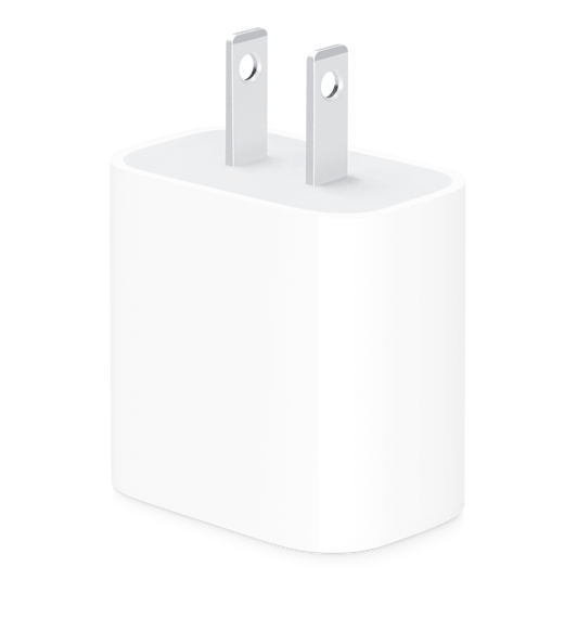 The Apple 20 watt USB‑C Power Adapter (with Type A plug) offers fast, efficient charging at home, in the office, or on the go.