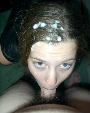 amateur-Foto cum on hair