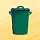 A trash can.